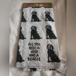 Beagle Print Kitchen Towel